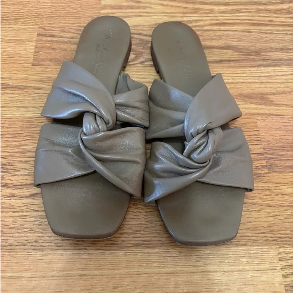 A. Soliani Taupe Rodi sandals - Picture 3 of 6